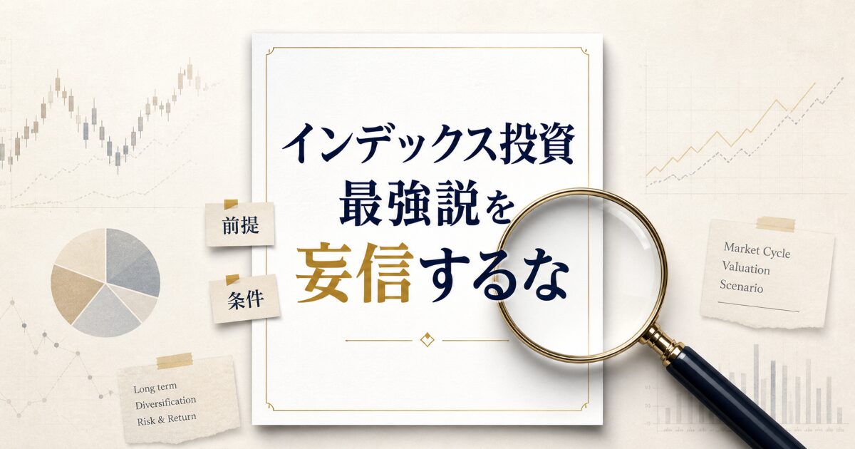 インデックス投資最強説を妄信するな